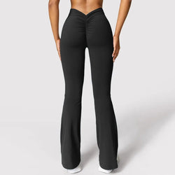 Flare Leggings Tights Pocket Yoga Pants Women Bell-bottoms